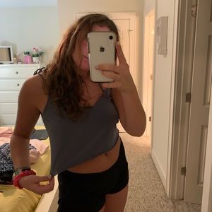 abercrombie and fitch v neck crop tank